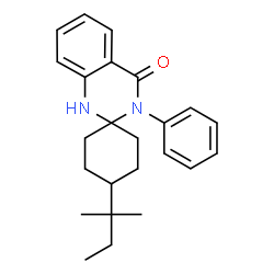 ChemSpider 2D Image | 4-(2-Methyl-2-butanyl)-3'-phenyl-1'H-spiro[cyclohexane-1,2'-quinazolin]-4'(3'H)-one | C24H30N2O