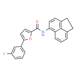ChemSpider 2D Image | N-(1,2-Dihydro-5-acenaphthylenyl)-5-(3-fluorophenyl)-2-furamide | C23H16FNO2
