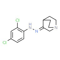 ChemSpider 2D Image | (3E)-3-[(2,4-Dichlorophenyl)hydrazono]quinuclidine | C13H15Cl2N3