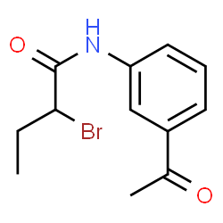 ChemSpider 2D Image | N-(3-Acetylphenyl)-2-bromobutanamide | C12H14BrNO2
