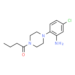 ChemSpider 2D Image | 1-[4-(2-Amino-4-chlorophenyl)-1-piperazinyl]-1-butanone | C14H20ClN3O