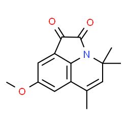 ChemSpider 2D Image | 8-Methoxy-4,4,6-trimethyl-4H-pyrrolo[3,2,1-ij]quinoline-1,2-dione | C15H15NO3