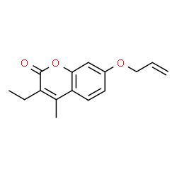 ChemSpider 2D Image | 7-(Allyloxy)-3-ethyl-4-methyl-2H-chromen-2-one | C15H16O3