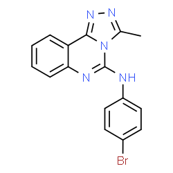 ChemSpider 2D Image | N-(4-Bromophenyl)-3-methyl[1,2,4]triazolo[4,3-c]quinazolin-5-amine | C16H12BrN5