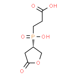 ChemSpider 2D Image | 3-{Hydroxy[(3S)-5-oxotetrahydro-3-furanyl]phosphoryl}propanoic acid | C7H11O6P