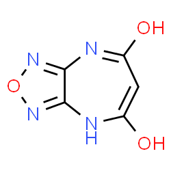 ChemSpider 2D Image | 5-Hydroxy-1H-[1,2,5]oxadiazolo[3,4-b][1,4]diazepin-7(4H)-one | C5H4N4O3