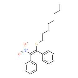 ChemSpider 2D Image | (Z)-2-Nitro-1,2-diphenylvinyl octyl sulfide | C22H27NO2S