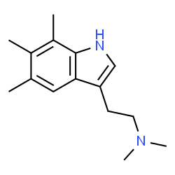 ChemSpider 2D Image | 3-(2-(Dimethylamino)ethyl)-5,6,7-trimethylindole | C15H22N2