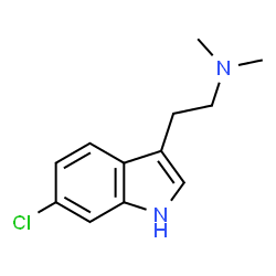ChemSpider 2D Image | 2-(6-Chloro-1H-indol-3-yl)-N,N-dimethylethanamine | C12H15ClN2
