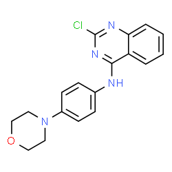 ChemSpider 2D Image | 2-Chloro-N-[4-(4-morpholinyl)phenyl]-4-quinazolinamine | C18H17ClN4O