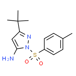 ChemSpider 2D Image | 1-[(4-Methylphenyl)sulfonyl]-3-(2-methyl-2-propanyl)-1H-pyrazol-5-amine | C14H19N3O2S
