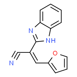ChemSpider 2D Image | (2Z)-2-(1H-Benzimidazol-2-yl)-3-(2-furyl)acrylonitrile | C14H9N3O
