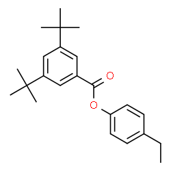 ChemSpider 2D Image | 4-Ethylphenyl 3,5-bis(2-methyl-2-propanyl)benzoate | C23H30O2