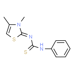 ChemSpider 2D Image | 1-(3,4-dimethyl-2-thiazolylidene)-3-phenylthiourea | C12H13N3S2