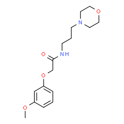 ChemSpider 2D Image | 2-(3-Methoxyphenoxy)-N-[3-(4-morpholinyl)propyl]acetamide | C16H24N2O4