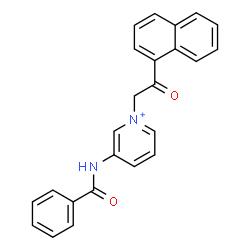 ChemSpider 2D Image | 3-(Benzoylamino)-1-[2-(1-naphthyl)-2-oxoethyl]pyridinium | C24H19N2O2
