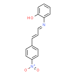 ChemSpider 2D Image | 2-{(E)-[(2E)-3-(4-Nitrophenyl)-2-propen-1-ylidene]amino}phenol | C15H12N2O3