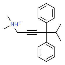 ChemSpider 2D Image | N,N,5-Trimethyl-4,4-diphenyl-2-hexyn-1-aminium | C21H26N