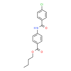 ChemSpider 2D Image | Butyl 4-[(4-chlorobenzoyl)amino]benzoate | C18H18ClNO3