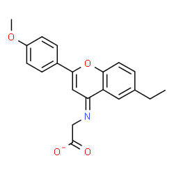 ChemSpider 2D Image | {(E)-[6-Ethyl-2-(4-methoxyphenyl)-4H-chromen-4-ylidene]amino}acetate | C20H18NO4
