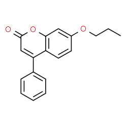ChemSpider 2D Image | 4-Phenyl-7-propoxy-chromen-2-one | C18H16O3