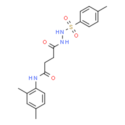 ChemSpider 2D Image | N-(2,4-Dimethylphenyl)-4-{2-[(4-methylphenyl)sulfonyl]hydrazino}-4-oxobutanamide | C19H23N3O4S