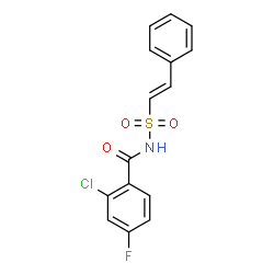 ChemSpider 2D Image | 2-Chloro-4-fluoro-N-{[(E)-2-phenylvinyl]sulfonyl}benzamide | C15H11ClFNO3S