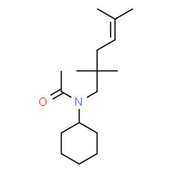 ChemSpider 2D Image | N-Cyclohexyl-N-(2,2,5-trimethyl-4-hexen-1-yl)acetamide | C17H31NO