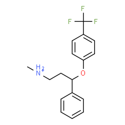 ChemSpider 2D Image | N-Methyl-3-phenyl-3-[4-(trifluoromethyl)phenoxy]-1-propanaminium | C17H19F3NO