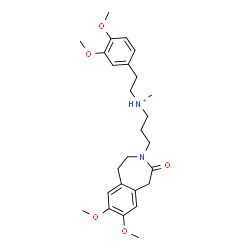 ChemSpider 2D Image | 3-(7,8-Dimethoxy-2-oxo-1,2,4,5-tetrahydro-3H-3-benzazepin-3-yl)-N-[2-(3,4-dimethoxyphenyl)ethyl]-N-methyl-1-propanaminium | C26H37N2O5
