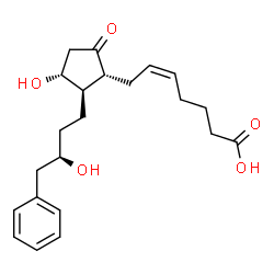 ChemSpider 2D Image | (5Z)-7-{(1R,2R,3R)-3-Hydroxy-2-[(3R)-3-hydroxy-4-phenylbutyl]-5-oxocyclopentyl}-5-heptenoic acid | C22H30O5