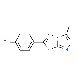ChemSpider 2D Image | 6-(4-Bromophenyl)-3-methyl[1,2,4]triazolo[3,4-b][1,3,4]thiadiazole | C10H7BrN4S