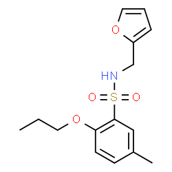 ChemSpider 2D Image | N-(2-Furylmethyl)-5-methyl-2-propoxybenzenesulfonamide | C15H19NO4S