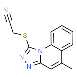 ChemSpider 2D Image | [(5-Methyl[1,2,4]triazolo[4,3-a]quinolin-1-yl)sulfanyl]acetonitrile | C13H10N4S