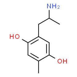 ChemSpider 2D Image | 2-(2-Aminopropyl)-5-methyl-1,4-benzenediol | C10H15NO2