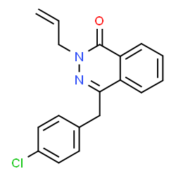 ChemSpider 2D Image | 2-Allyl-4-(4-chlorobenzyl)-1(2H)-phthalazinone | C18H15ClN2O