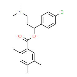 ChemSpider 2D Image | 1-(4-Chlorophenyl)-3-(dimethylamino)propyl 2,4,5-trimethylbenzoate | C21H26ClNO2