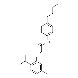 ChemSpider 2D Image | N-(4-Butylphenyl)-2-(2-isopropyl-5-methylphenoxy)acetamide | C22H29NO2