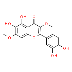 ChemSpider 2D Image | 3',4',5,6-tetrahydroxy-3,7-dimethoxyflavone | C17H14O8