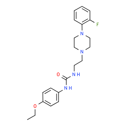 ChemSpider 2D Image | 1-(4-Ethoxyphenyl)-3-{2-[4-(2-fluorophenyl)-1-piperazinyl]ethyl}urea | C21H27FN4O2