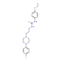 ChemSpider 2D Image | 1-(4-Ethoxyphenyl)-3-{3-[4-(4-fluorophenyl)-1-piperazinyl]propyl}urea | C22H29FN4O2