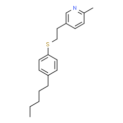 ChemSpider 2D Image | 2-Methyl-5-{2-[(4-pentylphenyl)sulfanyl]ethyl}pyridine | C19H25NS