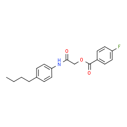 ChemSpider 2D Image | 2-[(4-Butylphenyl)amino]-2-oxoethyl 4-fluorobenzoate | C19H20FNO3