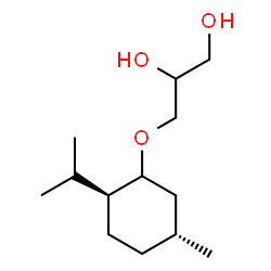 ChemSpider 2D Image | 3-{[(2S,5R)-2-Isopropyl-5-methylcyclohexyl]oxy}-1,2-propanediol | C13H26O3