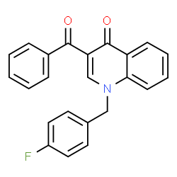ChemSpider 2D Image | 3-Benzoyl-1-(4-fluorobenzyl)-4(1H)-quinolinone | C23H16FNO2