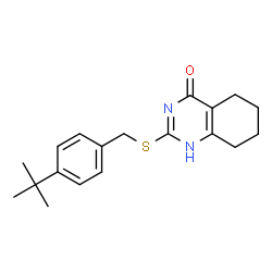ChemSpider 2D Image | 2-{[4-(2-Methyl-2-propanyl)benzyl]sulfanyl}-5,6,7,8-tetrahydro-4(1H)-quinazolinone | C19H24N2OS