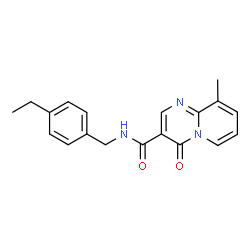 ChemSpider 2D Image | N-(4-Ethylbenzyl)-9-methyl-4-oxo-4H-pyrido[1,2-a]pyrimidine-3-carboxamide | C19H19N3O2