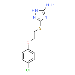 ChemSpider 2D Image | 4H-1,2,4-triazol-3-amine, 5-[[2-(4-chlorophenoxy)ethyl]thio]- | C10H11ClN4OS