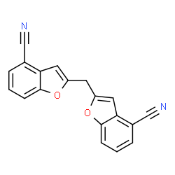 ChemSpider 2D Image | 2,2'-Methylenebis(1-benzofuran-4-carbonitrile) | C19H10N2O2