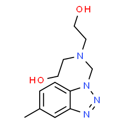 ChemSpider 2D Image | 2,2'-{[(5-Methyl-1H-benzotriazol-1-yl)methyl]imino}diethanol | C12H18N4O2